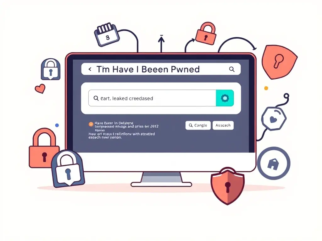 An image representing a public database used for searching breaches and leaked credentials, such as Have I Been Pwned. The image should convey data security and the importance of monitoring for compromised information.