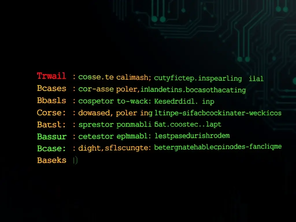 A focused image of a command-line interface displaying various Bash commands, highlighted with different colors to represent different functions, set against a dark, tech-themed background.