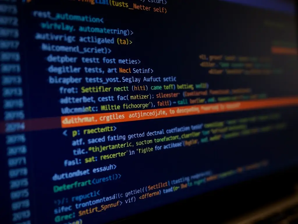 A code snippet demonstrating a custom automation script for security testing, written in Python. The script is designed to perform specific security checks and generate reports, showcasing the flexibility of custom automation.