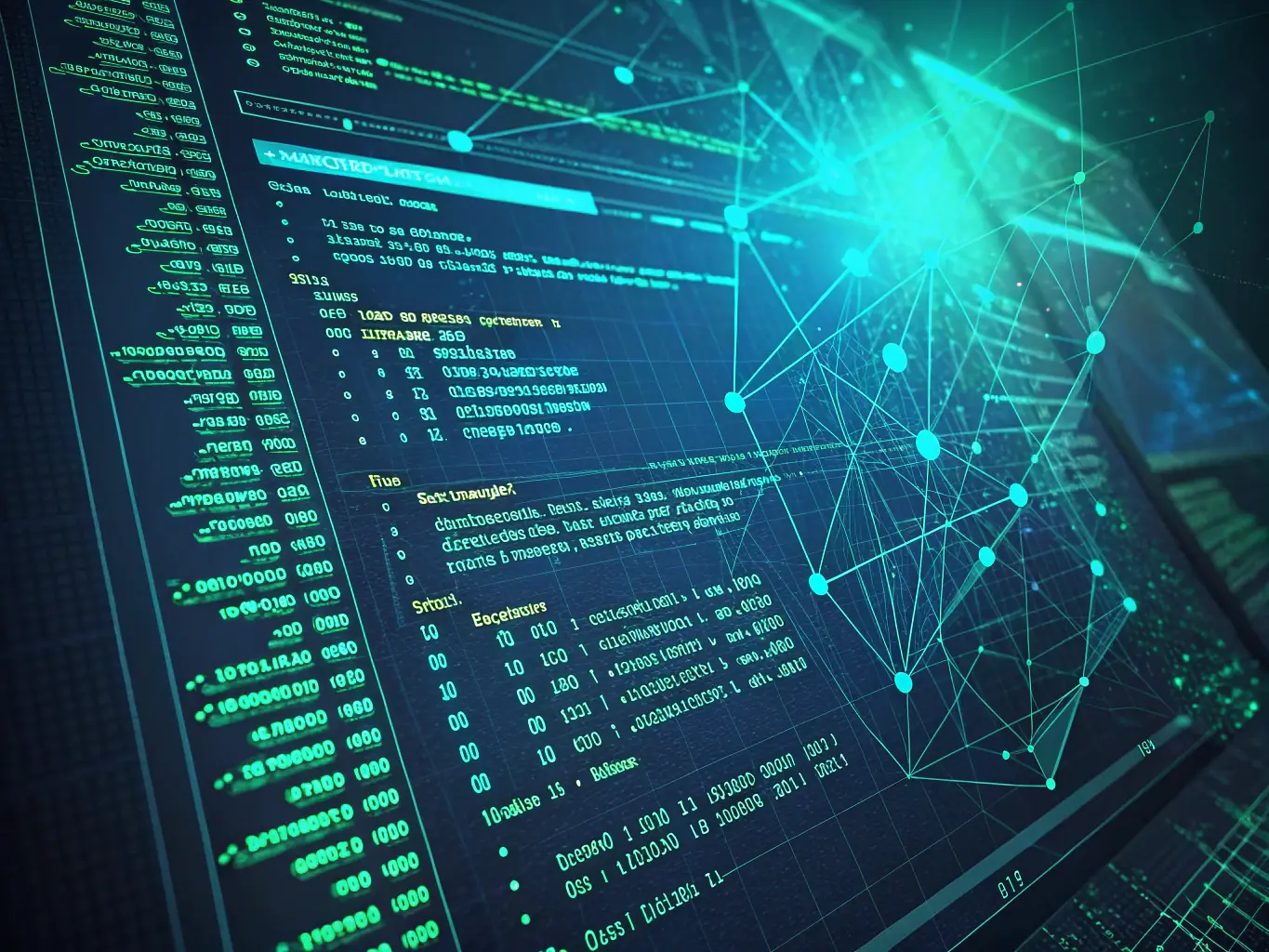 A digital illustration depicting a person in a hoodie using a laptop with lines of code in the background, symbolizing penetration testing.