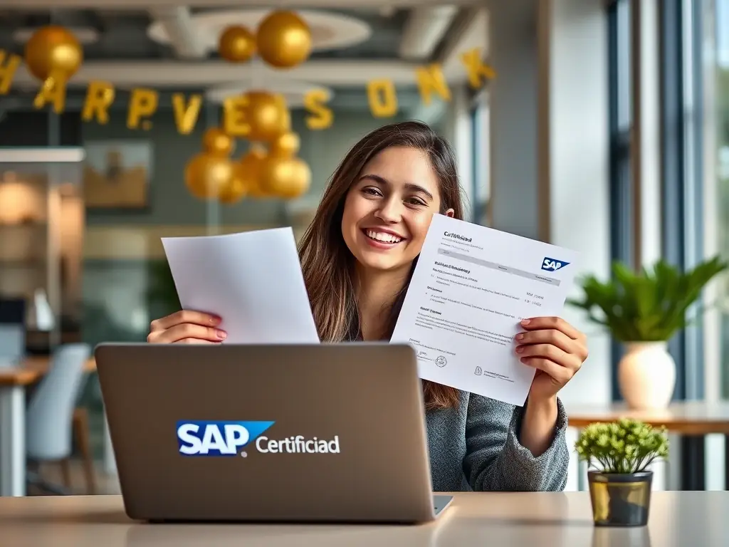 A person is shown celebrating after passing a cybersecurity certification exam, highlighting the achievement and career boost that certifications provide.