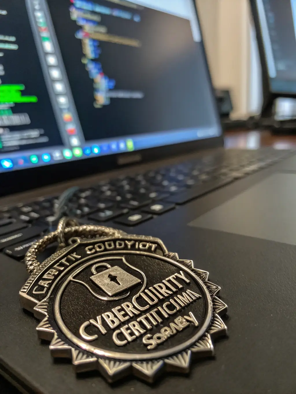 A professional-looking image of the CPTS certification badge, with a background that includes a network security diagram and various cybersecurity tools, emphasizing the comprehensive nature of the certification.