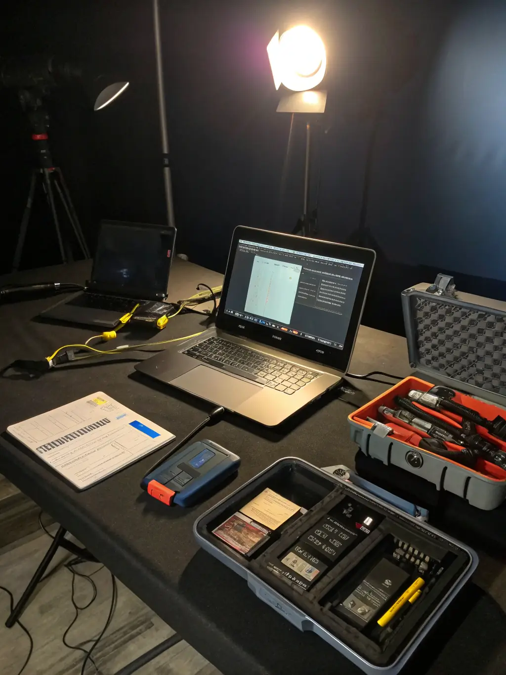 A close-up shot of a virtual machine interface running a forensics lab on CyberLab, highlighting the tools and techniques used to analyze digital evidence.