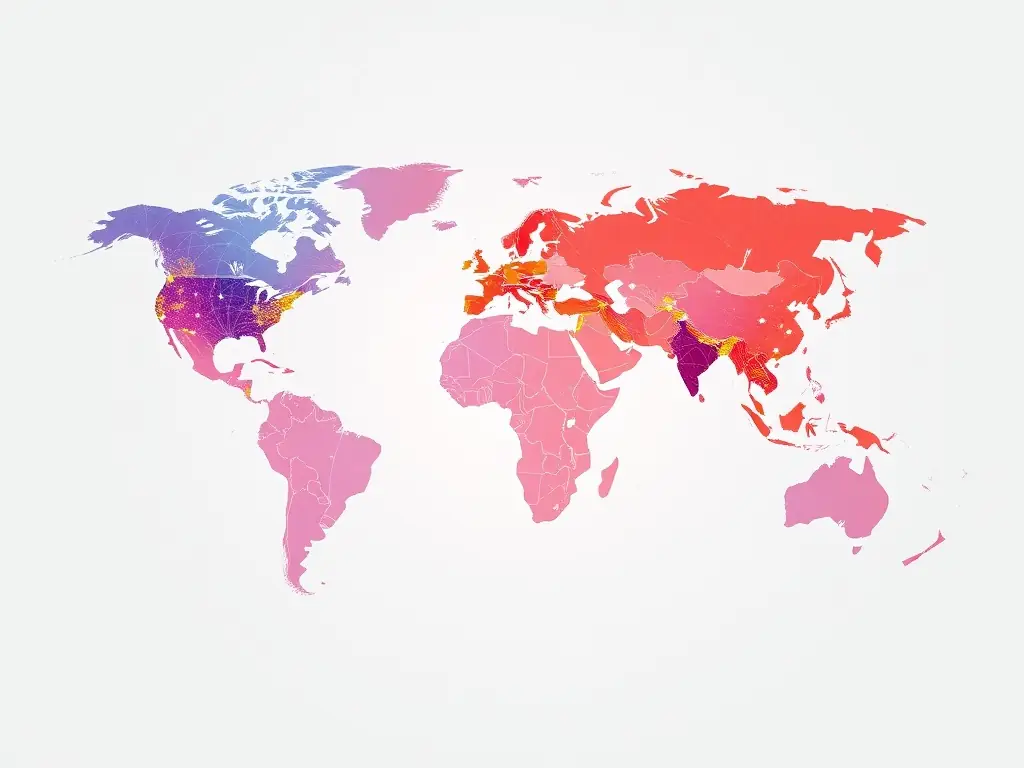A digital illustration depicting a magnifying glass over a world map with various data points, symbolizing open-source intelligence.