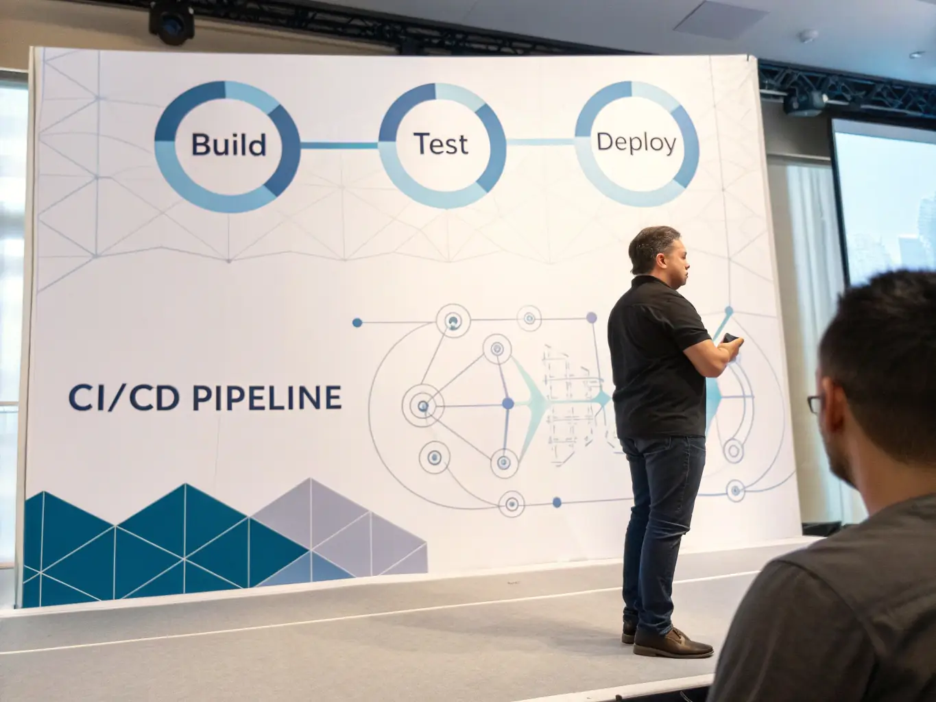 A screenshot of a CI/CD pipeline configuration screen, highlighting the integration of security testing tools. The interface shows various stages of testing, such as static analysis, dynamic analysis, and vulnerability scanning, all automated within the pipeline.