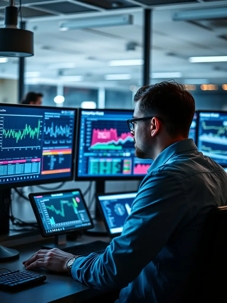 A confident portrait of an advanced cybersecurity expert leading a team in a security operations center, demonstrating their mastery and leadership in the field.